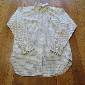 Ralph Lauren Yellow and Navy plaid button down